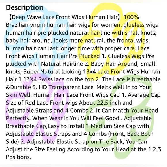 HUMAN HAIR Burgundy Deep Wave Lace Front Wig 13x4 HD Glueless 180% Density - Picture 7 of 9